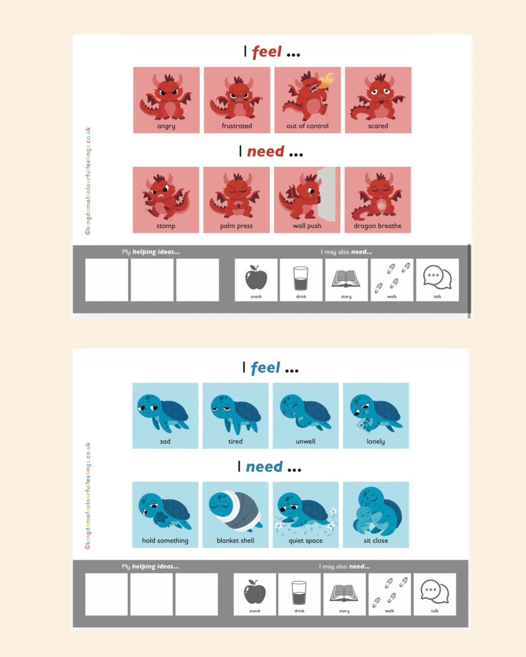 I Feel I Need Communication Boards