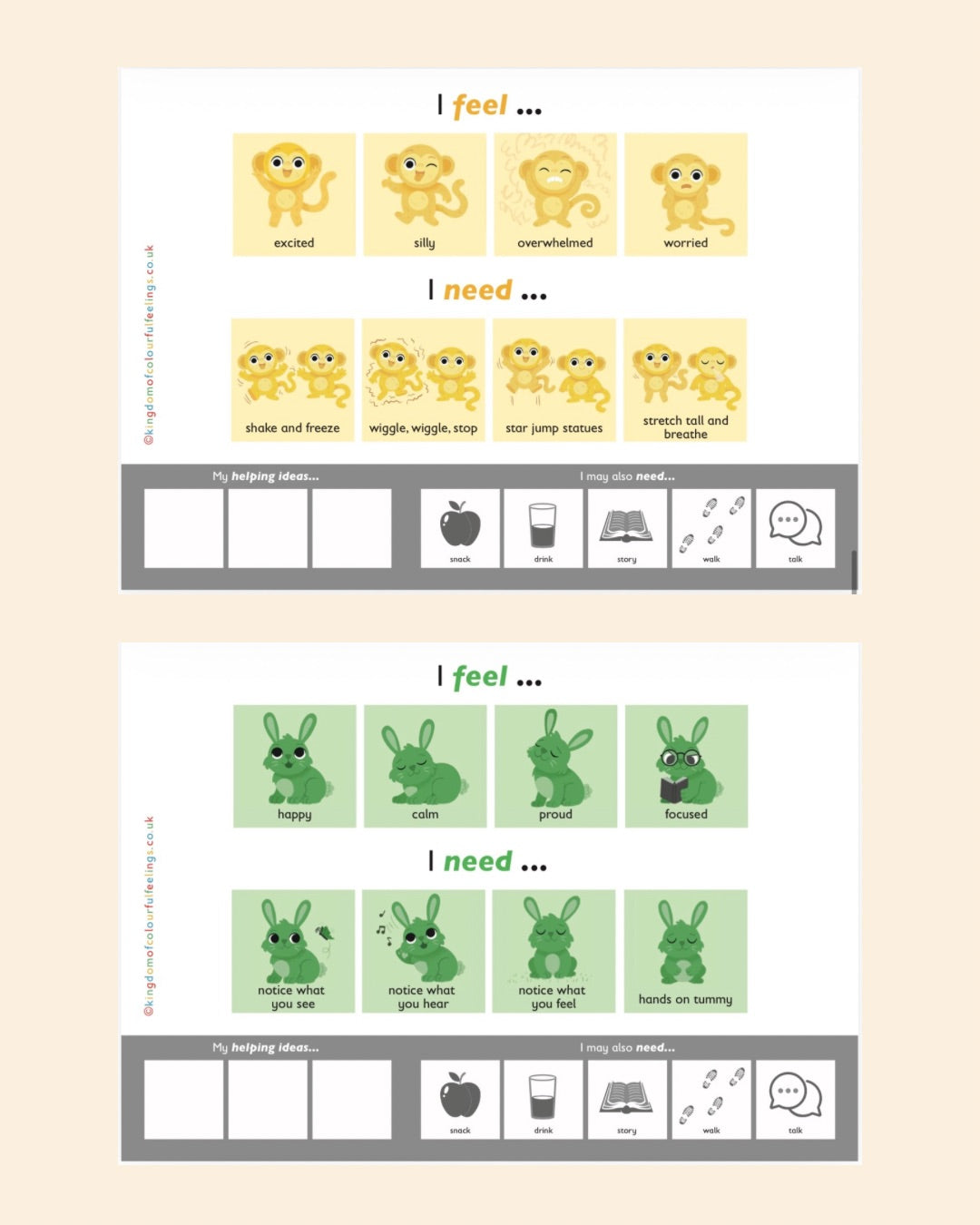 I Feel I Need Communication Boards